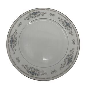 Fine Porcelain China Diane Japan Dinner Serving Plate 10" Vintage Blue Flower